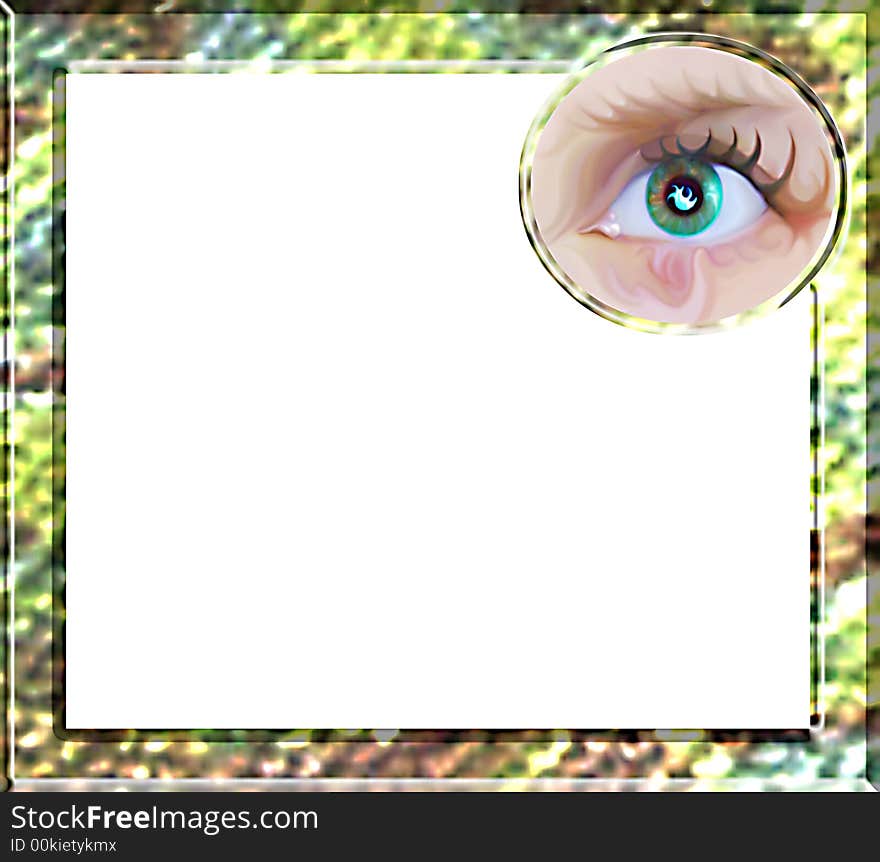 Eyes flash border for your design