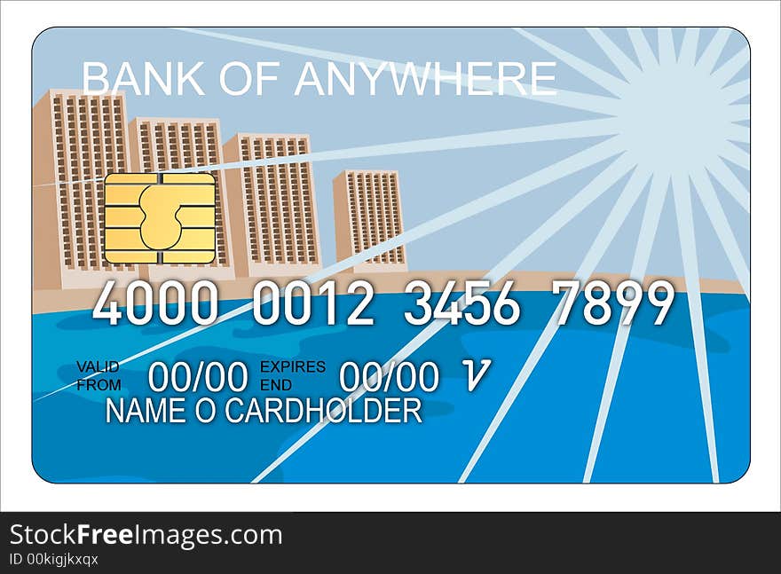 Credit Card With Buildings