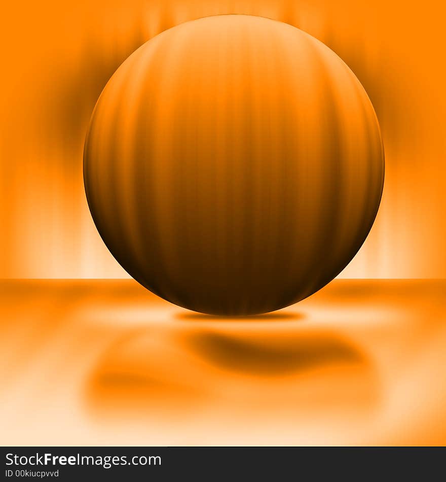 Big orange pumpkin illustration that is computer generated