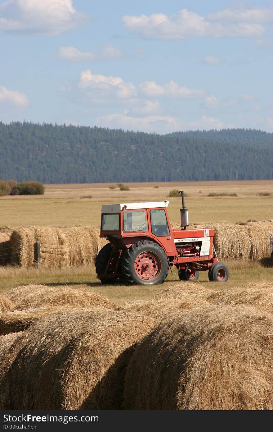 Tractor and Hay Harvest