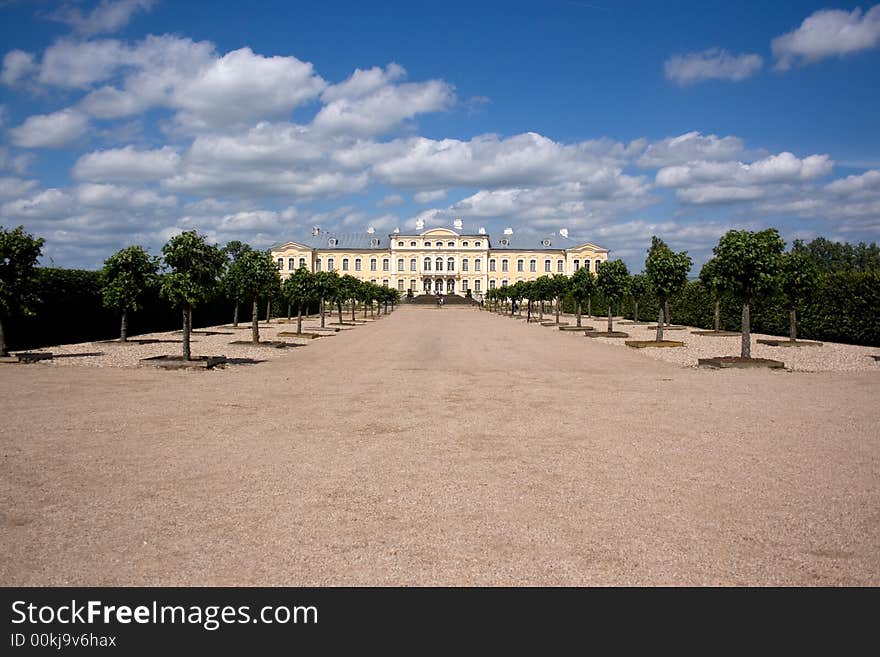 Rundale palace. Bauska, Latvia, Europe.