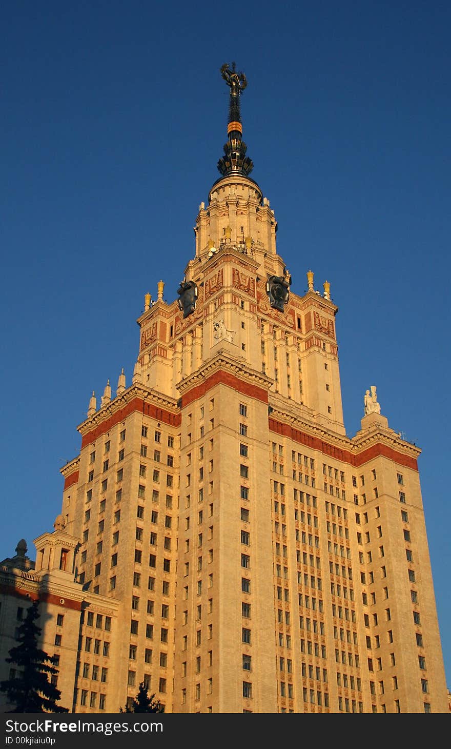 The Moscow State University. Tower view. The Moscow State University. Tower view