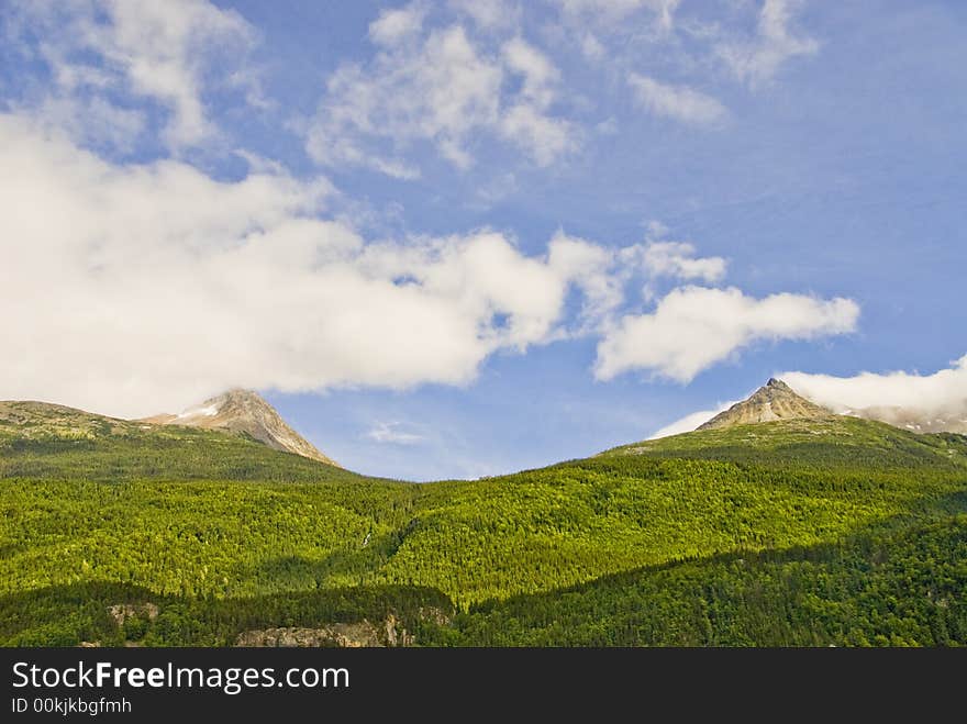 Mountains and clouds in Alaska. Mountains and clouds in Alaska