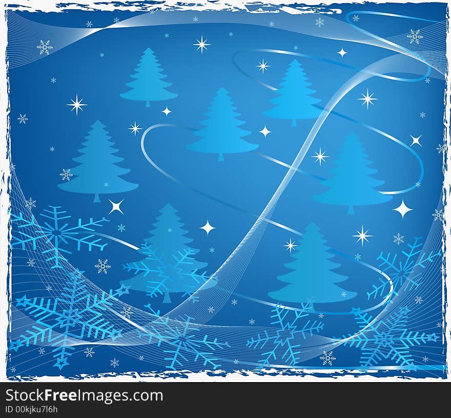 Abstract artistic winter background - vector