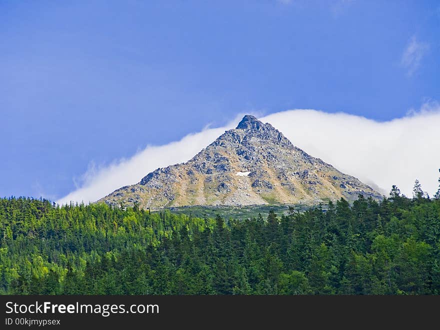 Mountains and clouds in Alaska. Mountains and clouds in Alaska