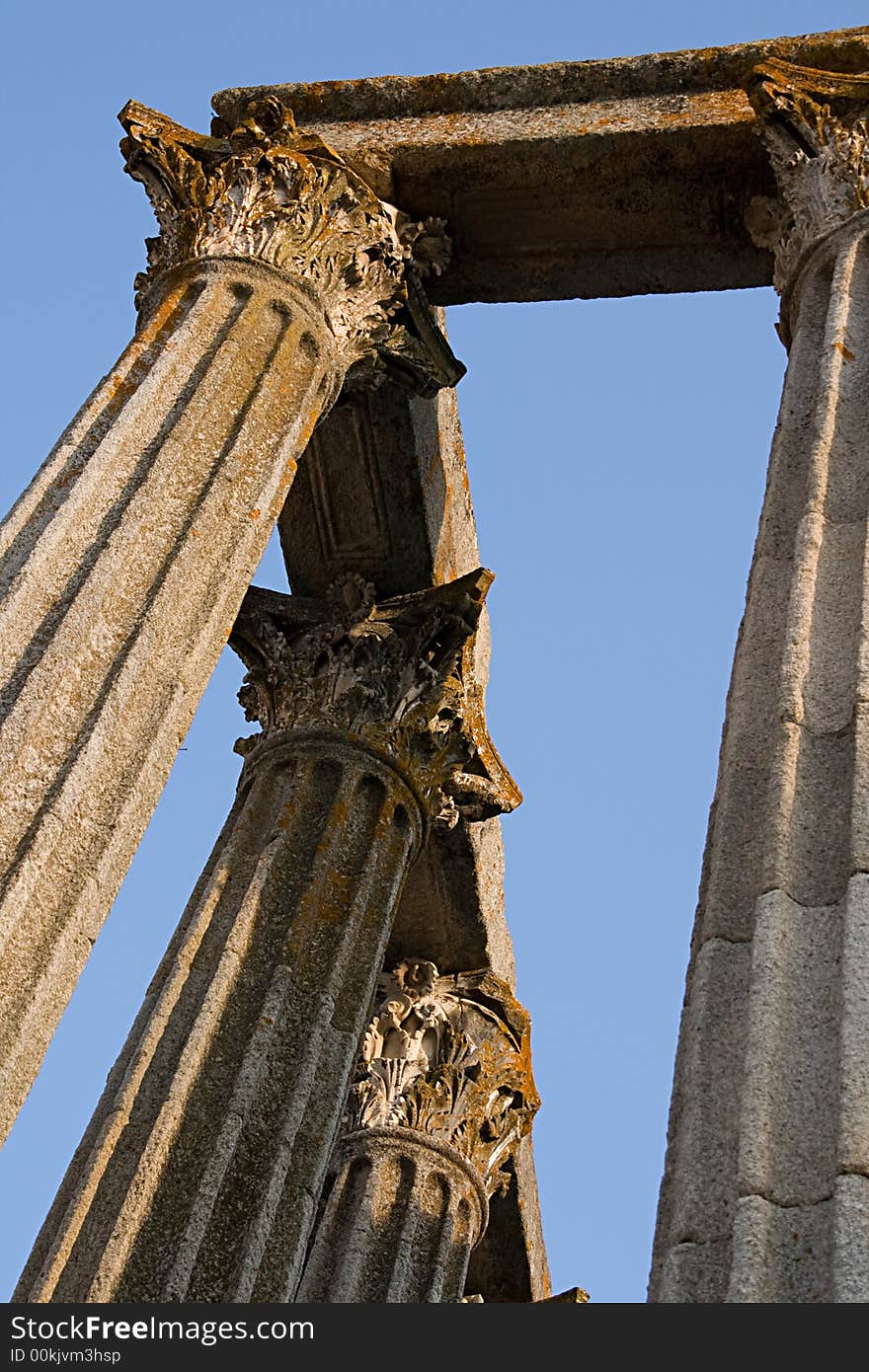 Roman temple in Evora, Portugal