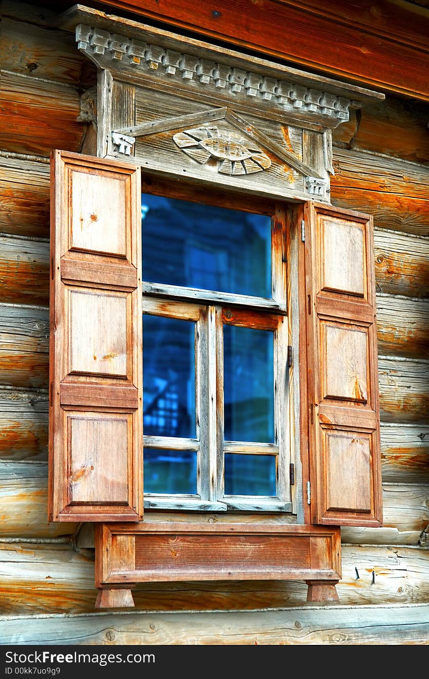 Traditional ornate window in Russian style