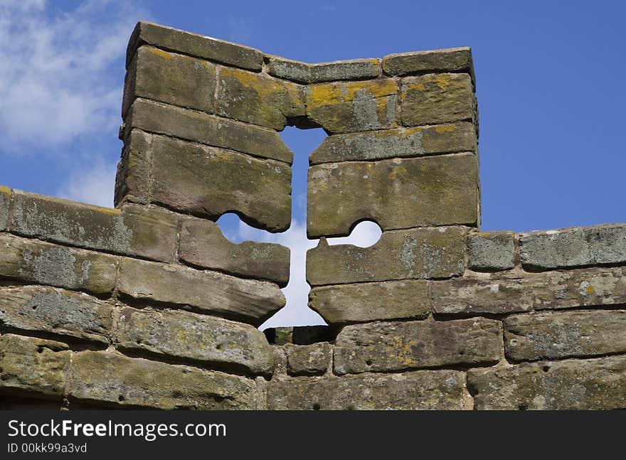 Top of a castle wall