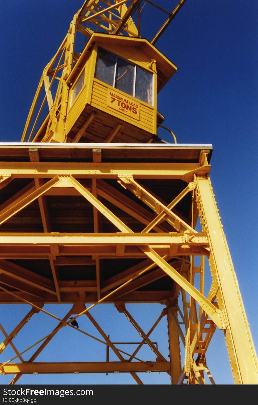 Old crane formerly used at a harbour