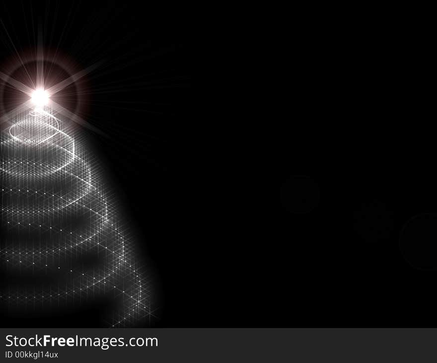 Luminous spiral in form new-year tree