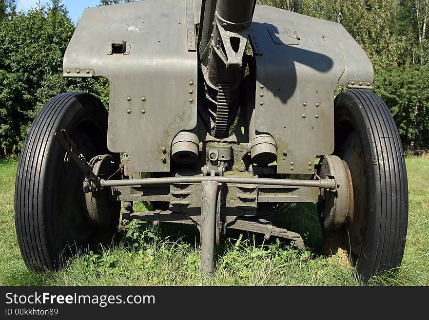 Soviet field gun from World War II. Soviet field gun from World War II