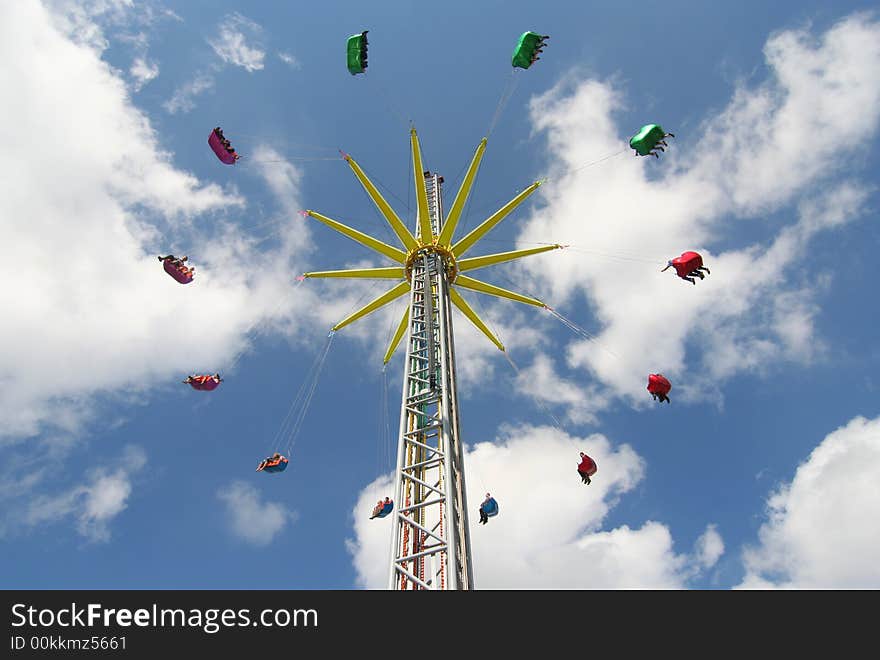 Giant carousel at a fun fair. Giant carousel at a fun fair