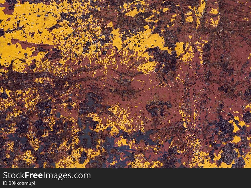 Macro shot of rusty surface