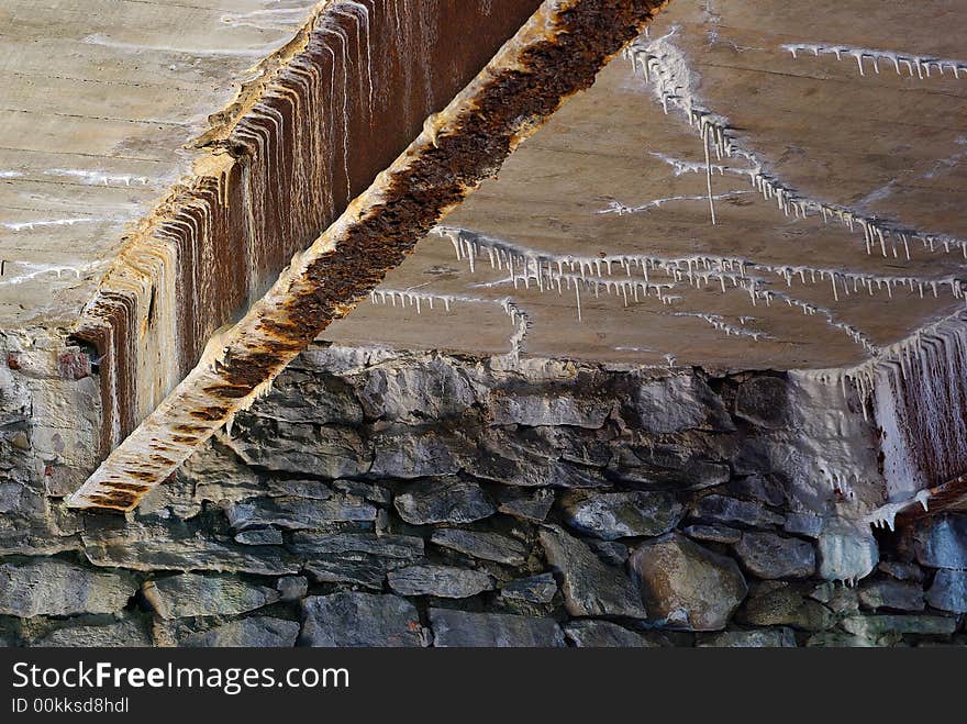 Rusted and ruined ceiling