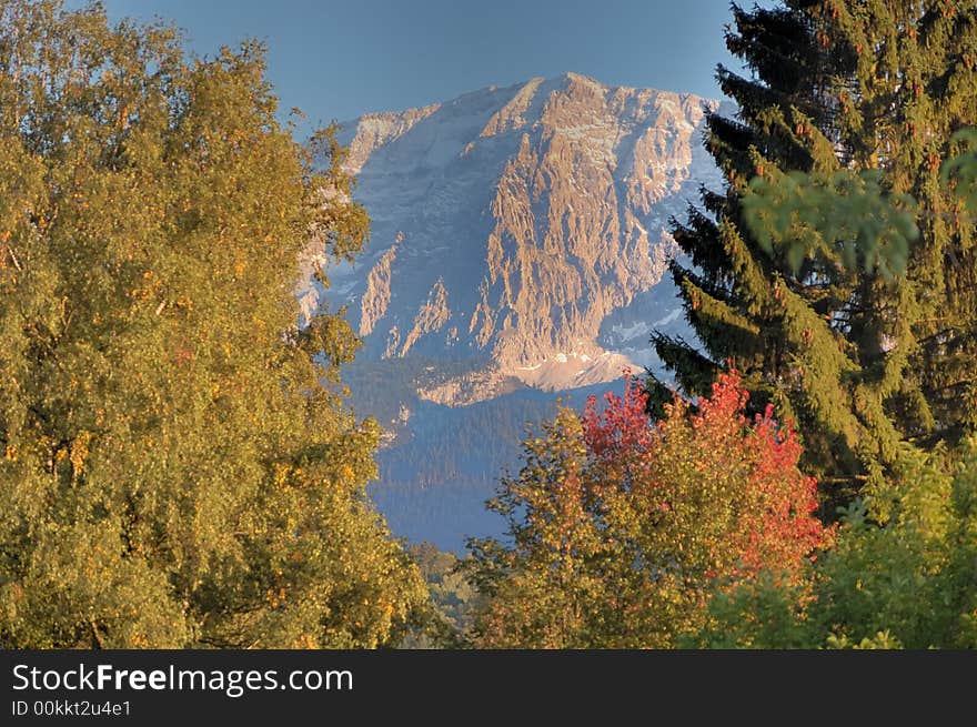 Autum view on Wetterstein at Garmisch-Partenkirchen, Bavaria, Germany. Autum view on Wetterstein at Garmisch-Partenkirchen, Bavaria, Germany