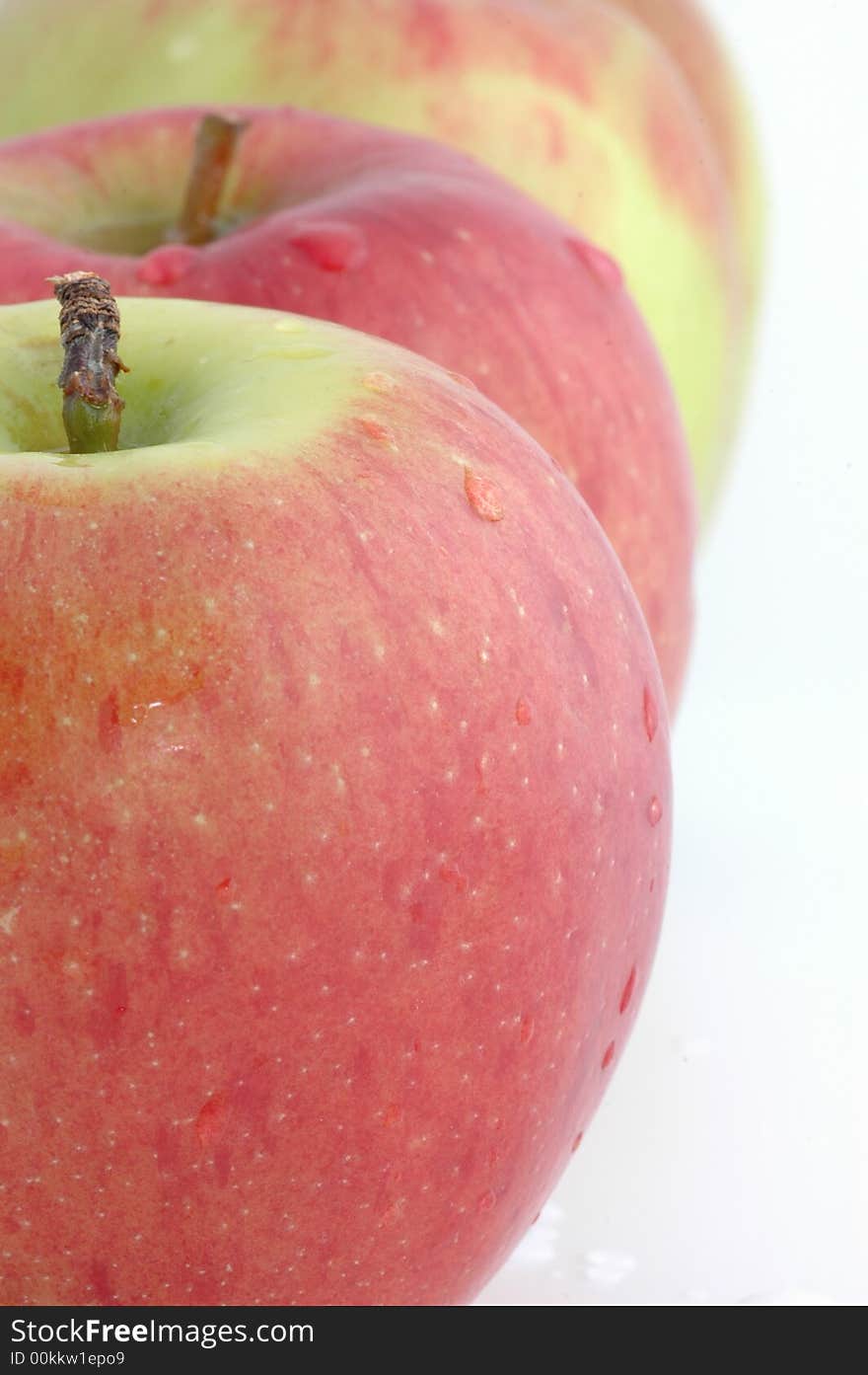 Group of apples red and green