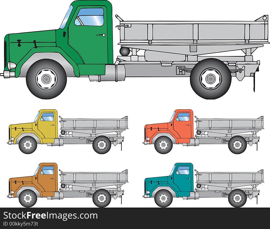 Vector illustration of the old truck