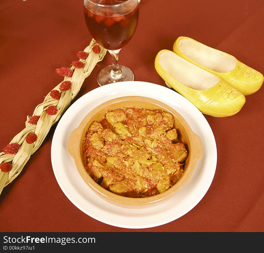 Typical spanish dish with tuna and potatoes called pote madrileno