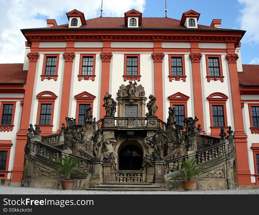 Troya castle,stairway,Prague