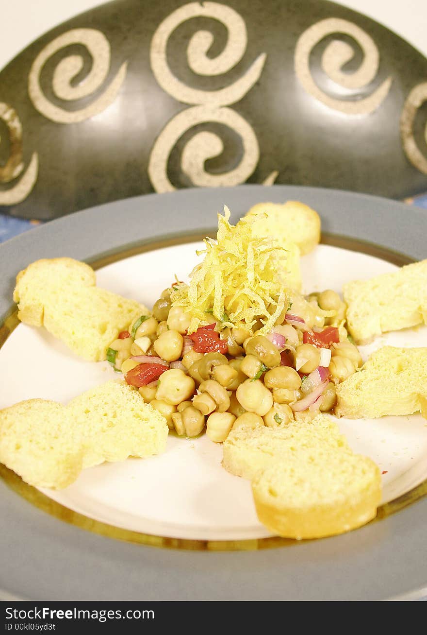 Fresh salad made from mushrooms and corn. Fresh salad made from mushrooms and corn