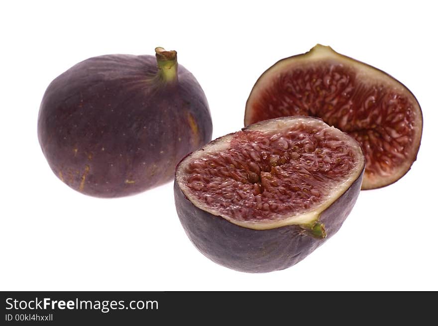 Fresh figs. fruits isolated on the white background