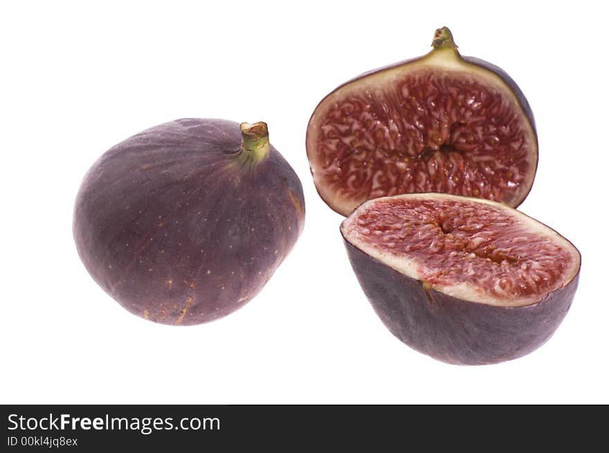 Fresh figs. fruits isolated on the white background