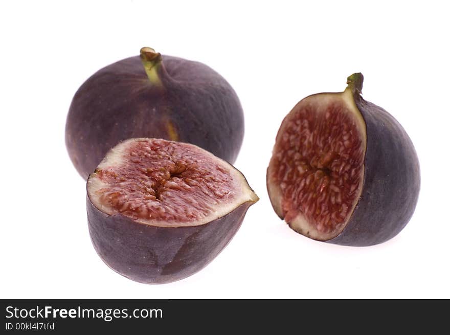 Fresh figs. fruits isolated on the white background