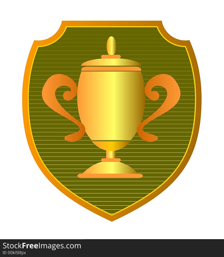 Gold Cup With Shield