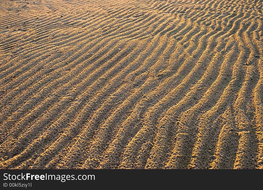 Sand with traces of rain drops. Sand with traces of rain drops