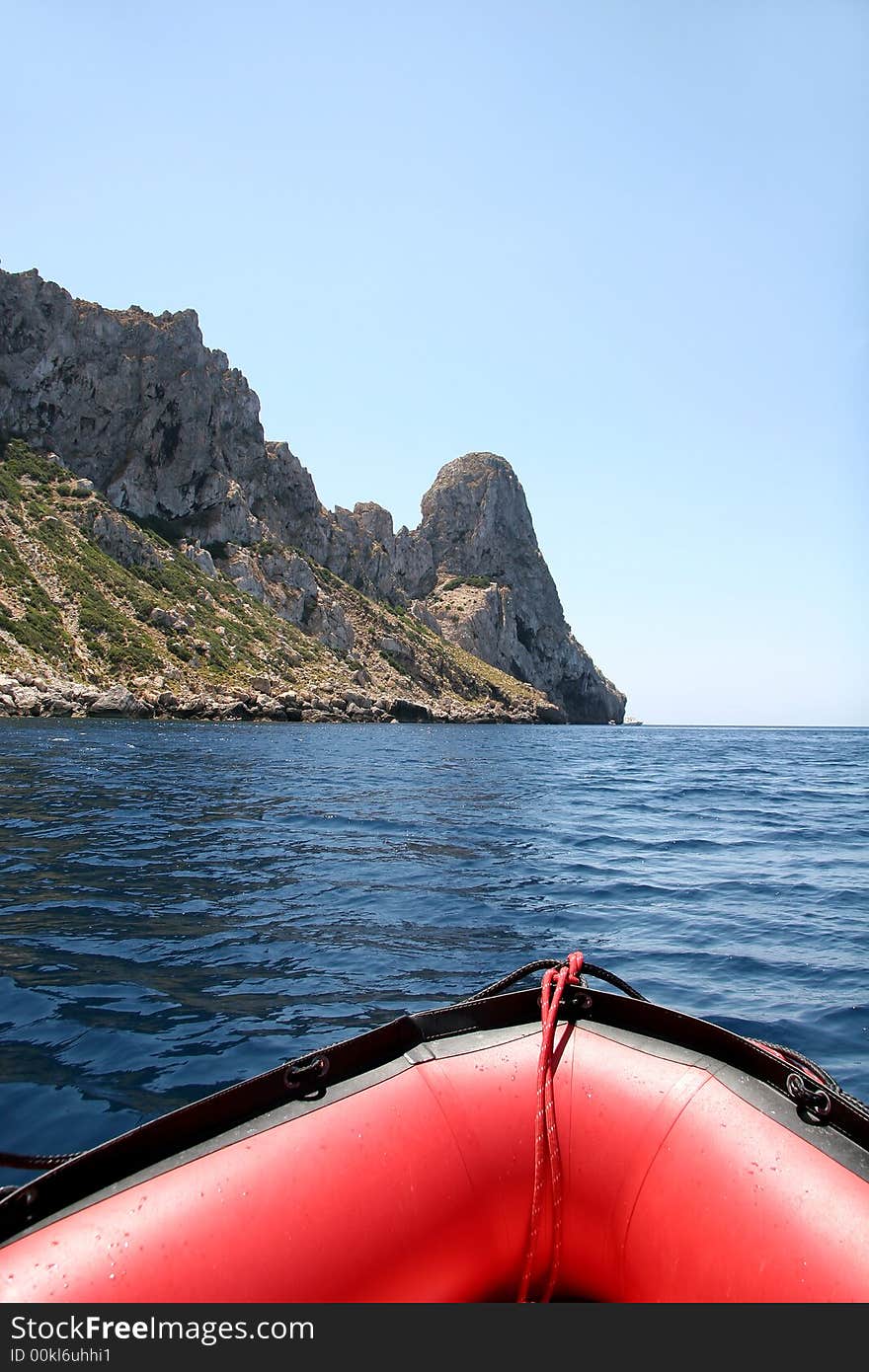 Red Boat And Beautiful View