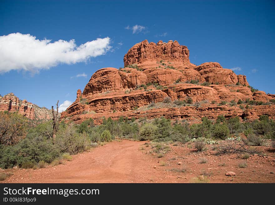 Bell Rock With Clouds