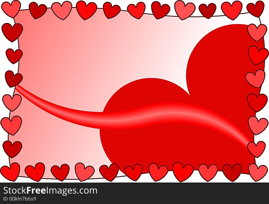 Valentine day postcard vector illustration. Valentine day postcard vector illustration