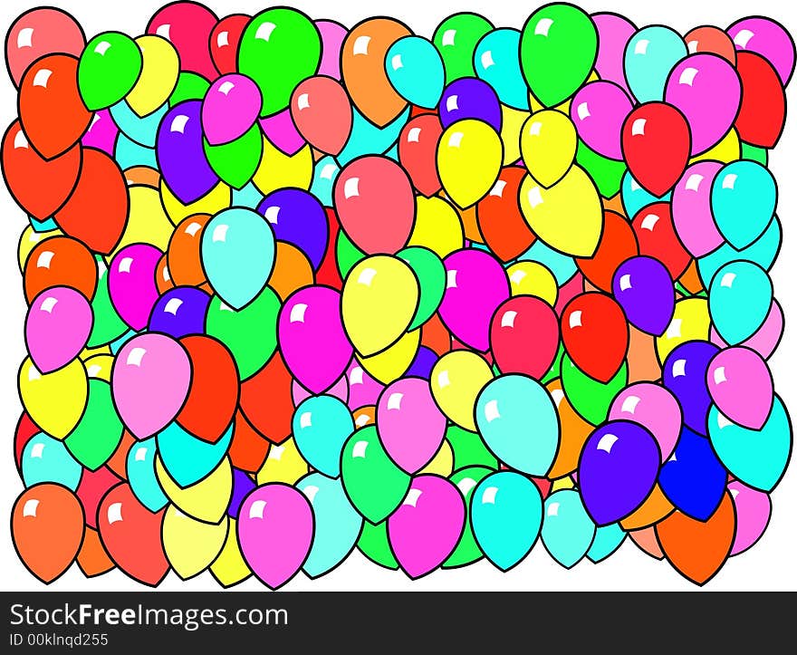 Abstract background of colorful balloons