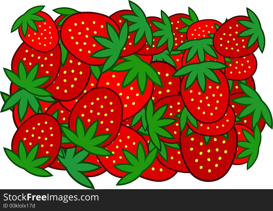 Abstract strawberry background vector illustration. Abstract strawberry background vector illustration