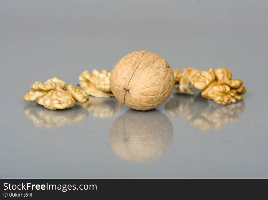 Walnuts Close Up Isolated