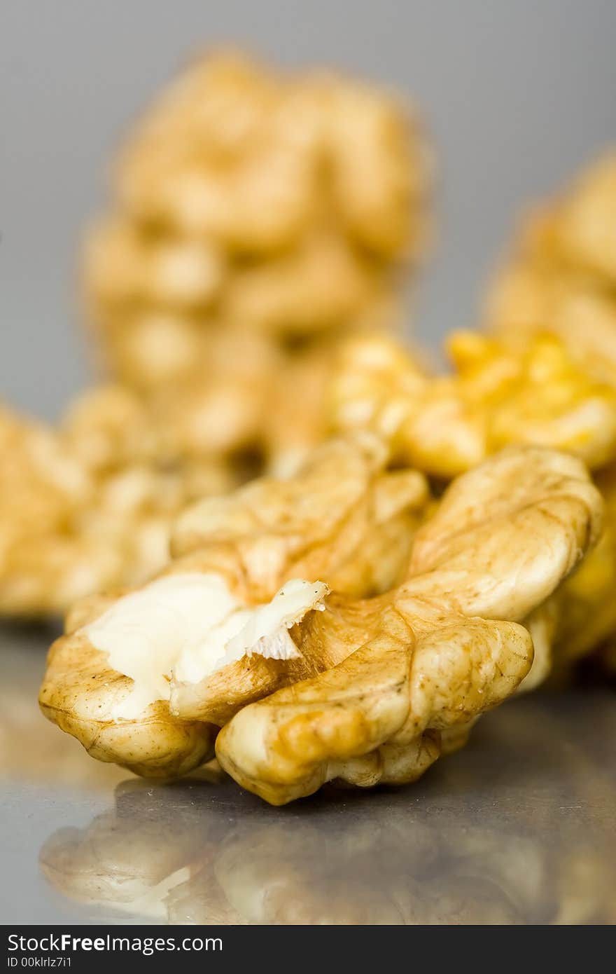 Walnuts close up isolated