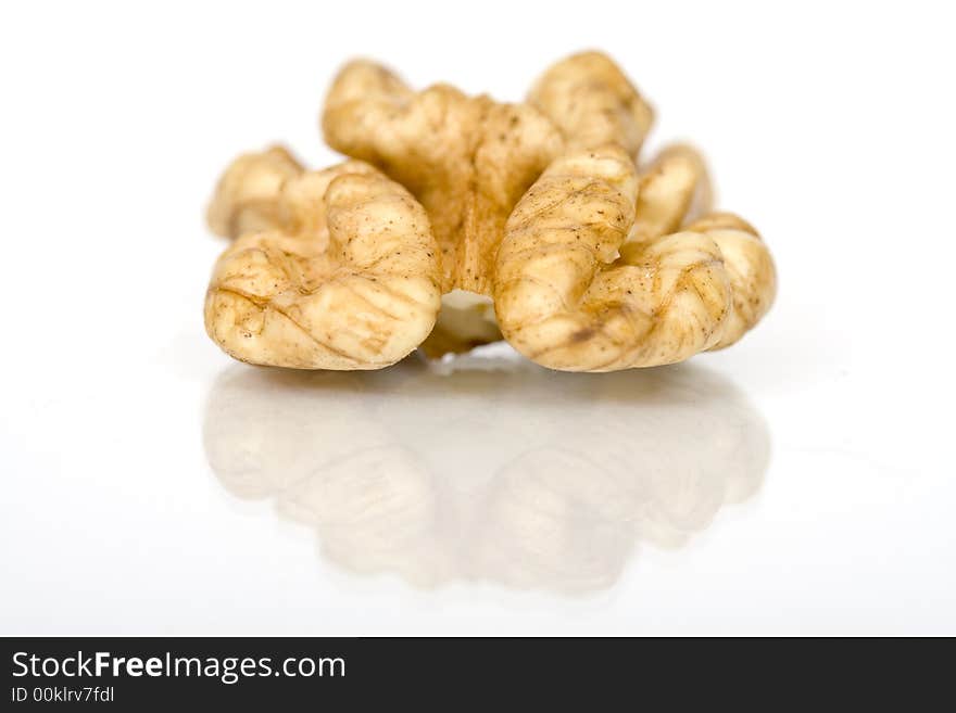 Walnuts close up isolated