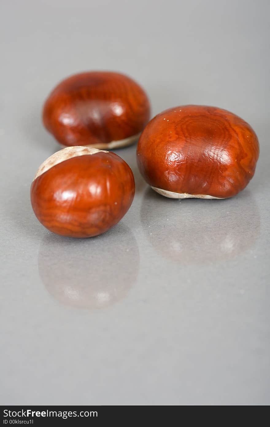 Chestnuts Close Up Isolated