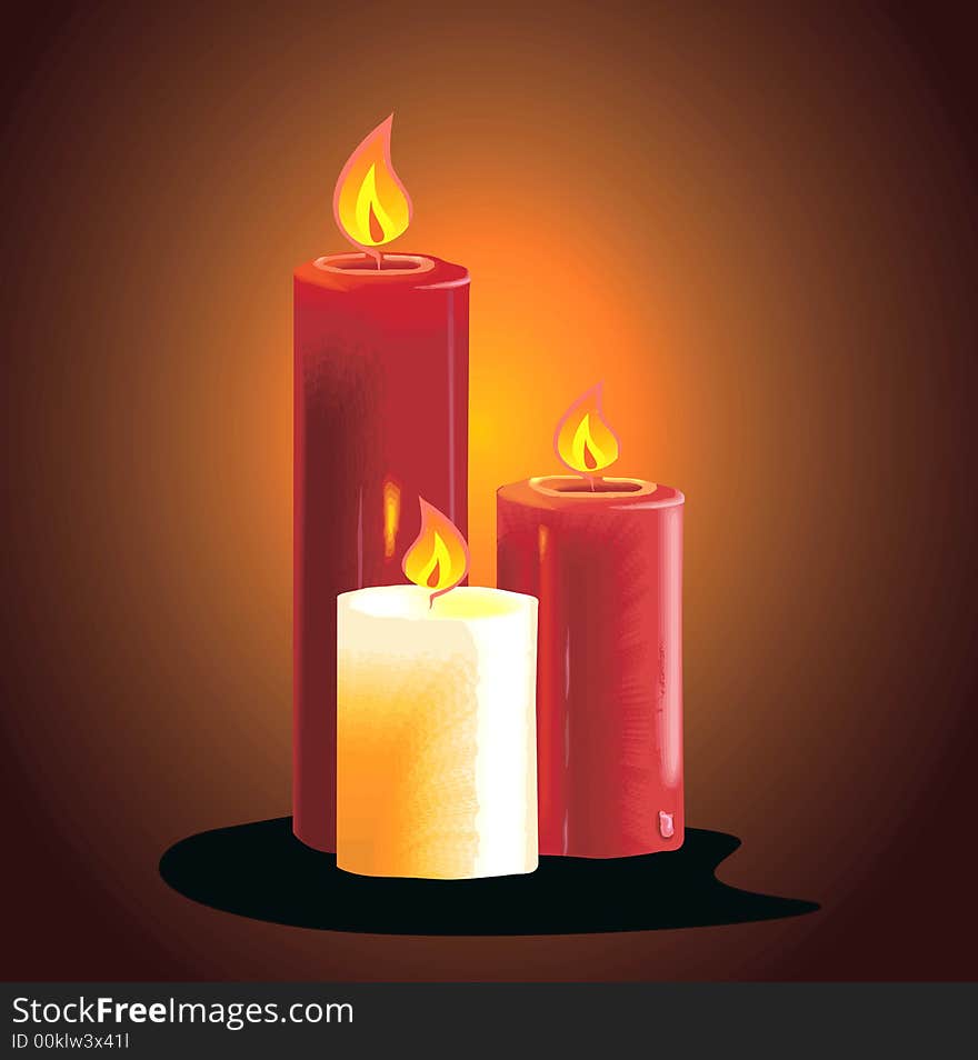 Three Candles Lighted