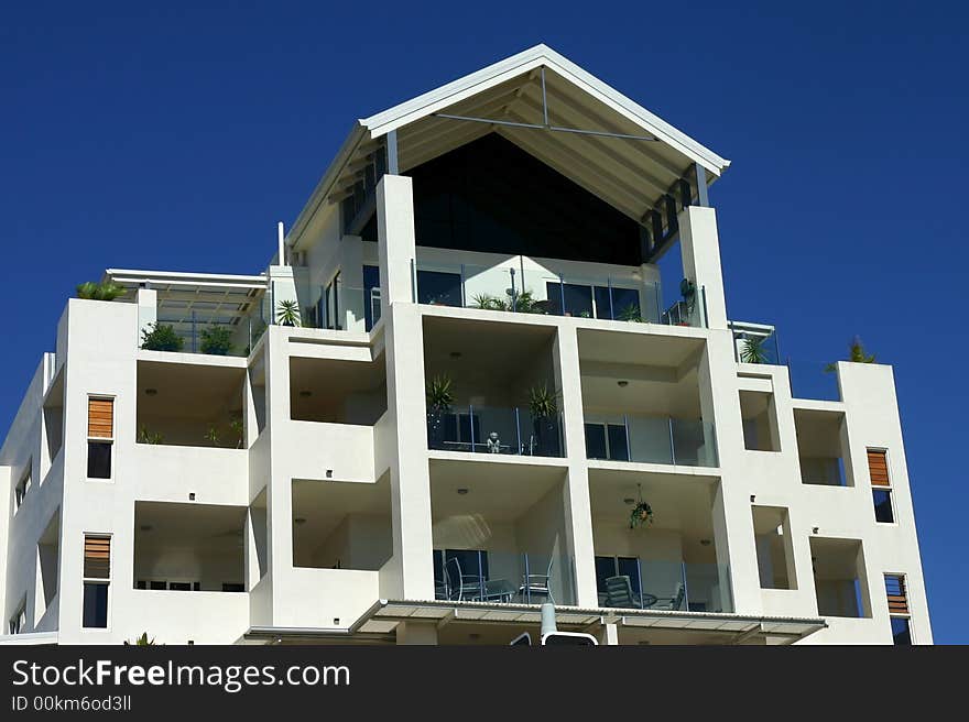 White apartment building