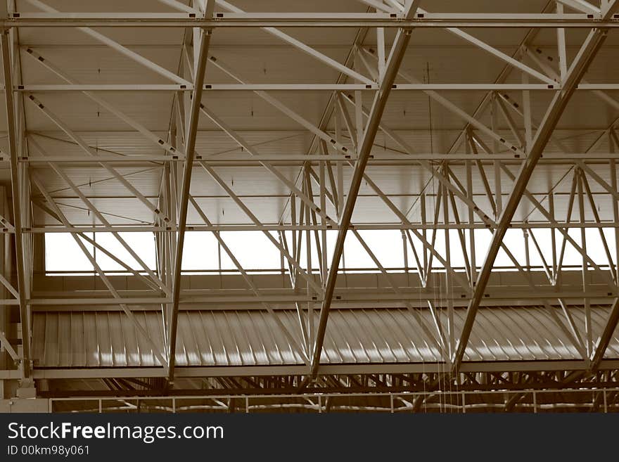 Frankfurt Airport Terminal 2. arched slab with windows steel construction. Frankfurt Airport Terminal 2. arched slab with windows steel construction