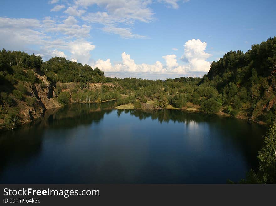 Lake Silversee in middle of germany 
Developed from mining for 60 years.