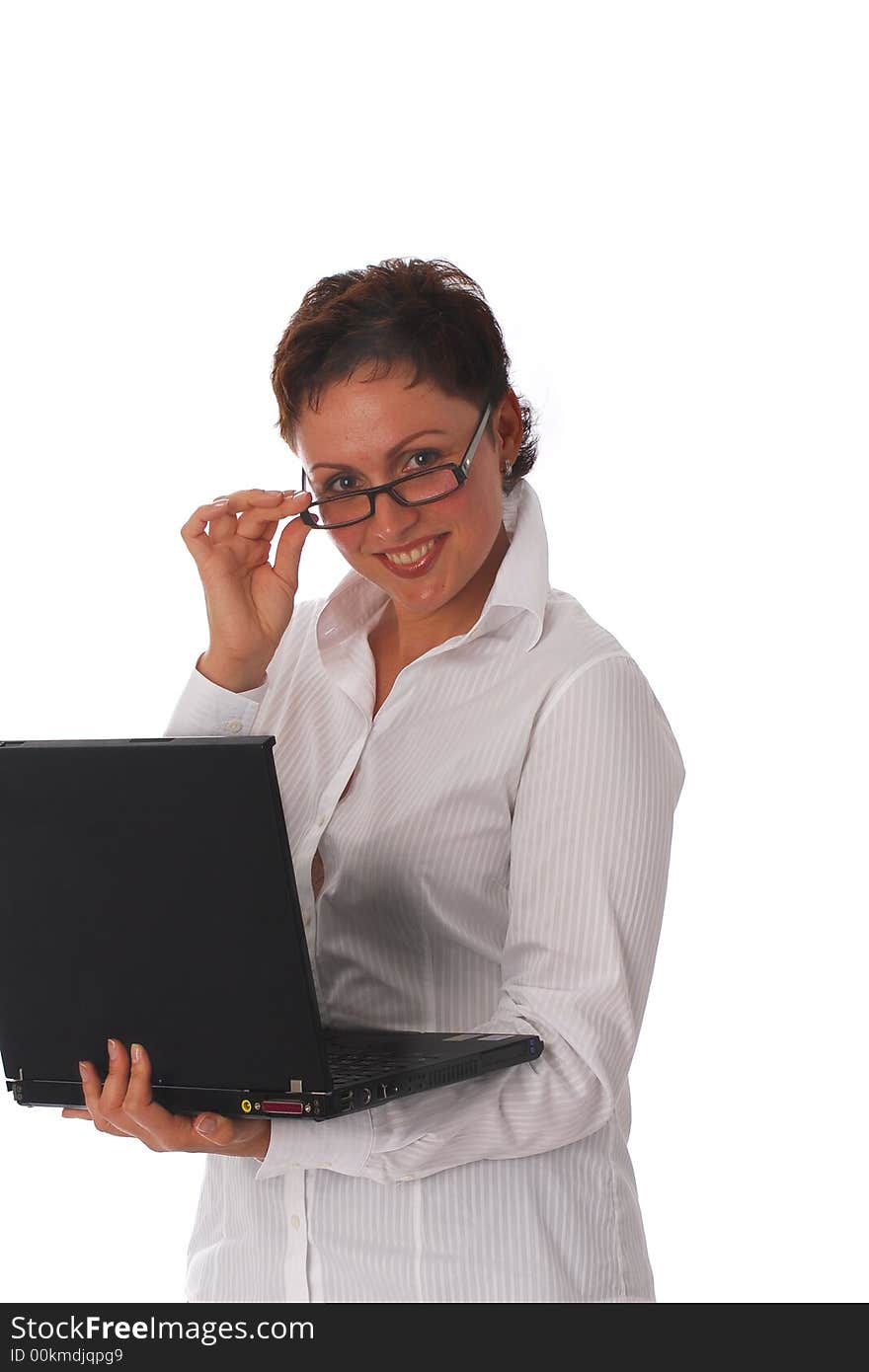 Businesswoman with laptop