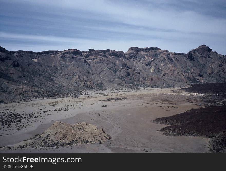 Landscape looking like at the moon - but next door to the Teide, Teneriffe