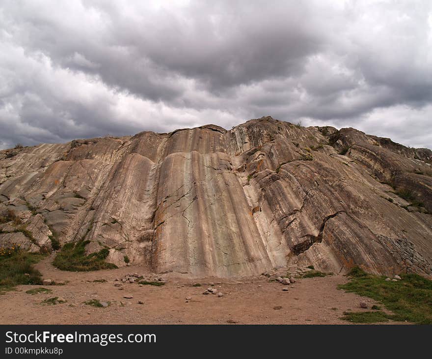 Rock formations in Sacsayhuaman, Cuzco, Peru