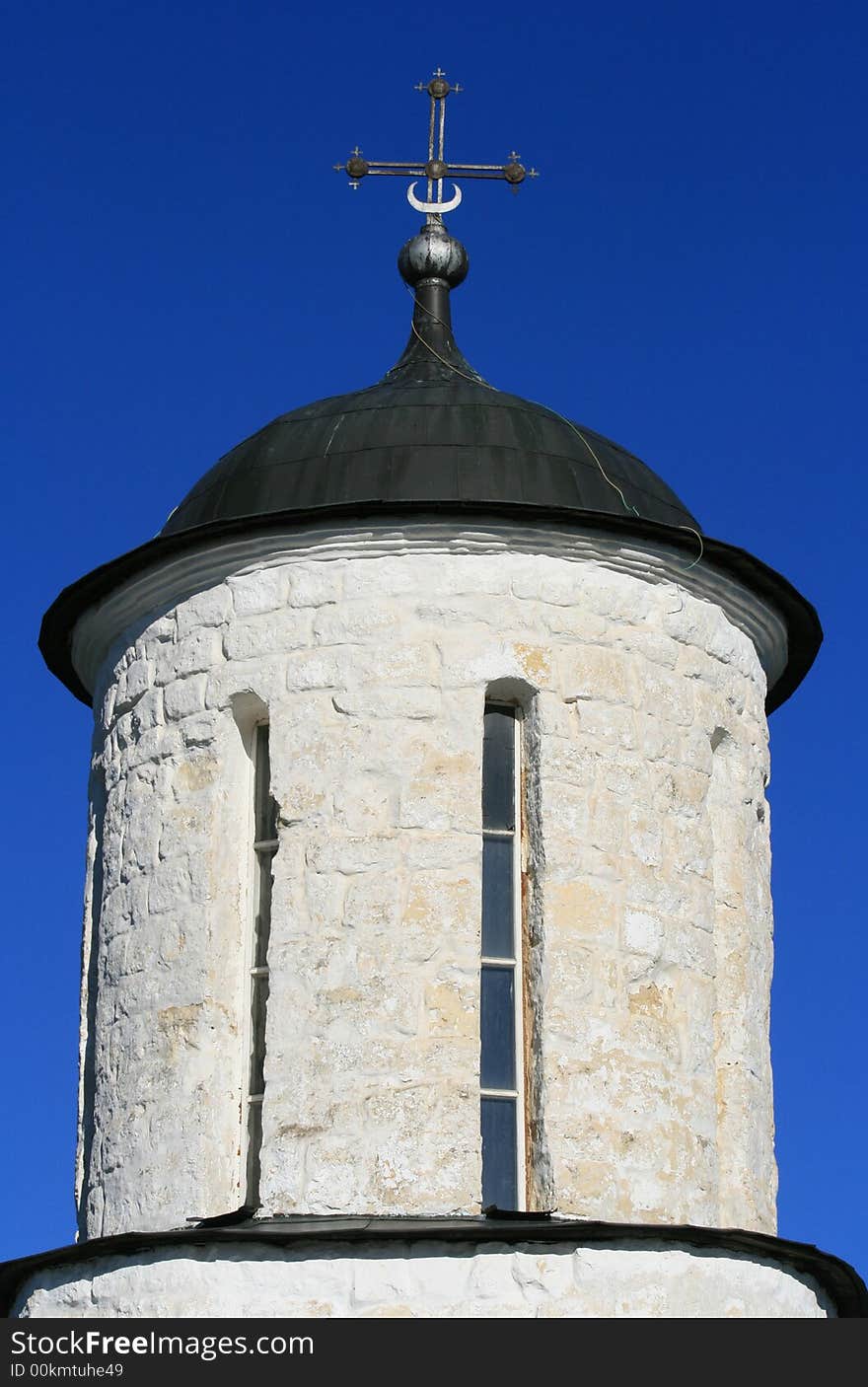 Cupola of the old russian orthodox church. Cupola of the old russian orthodox church.