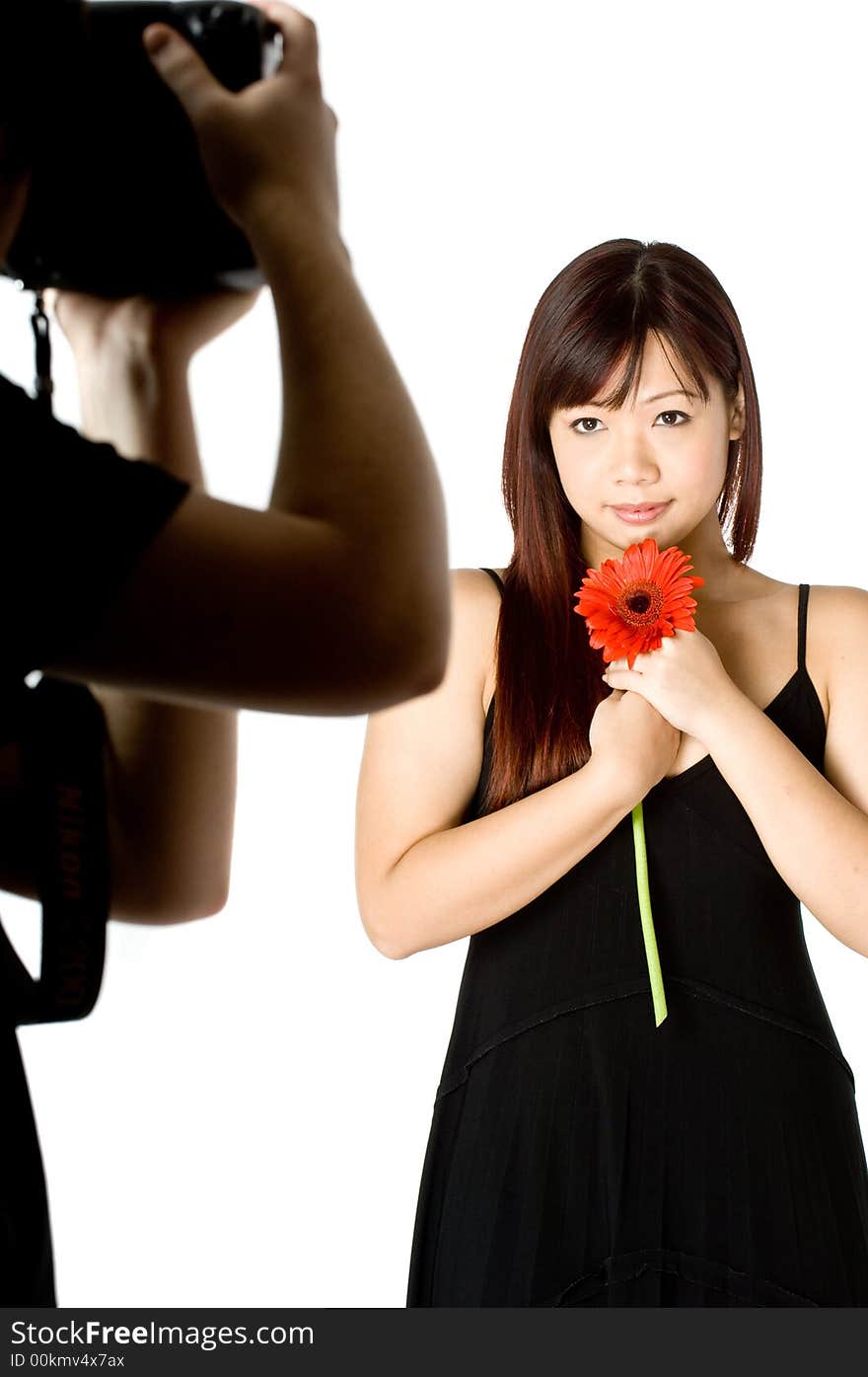 Woman And Flower