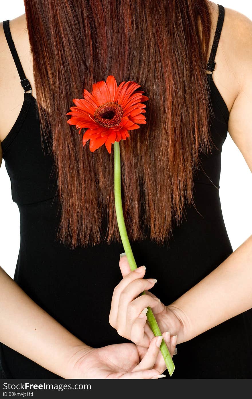 Woman And Flower