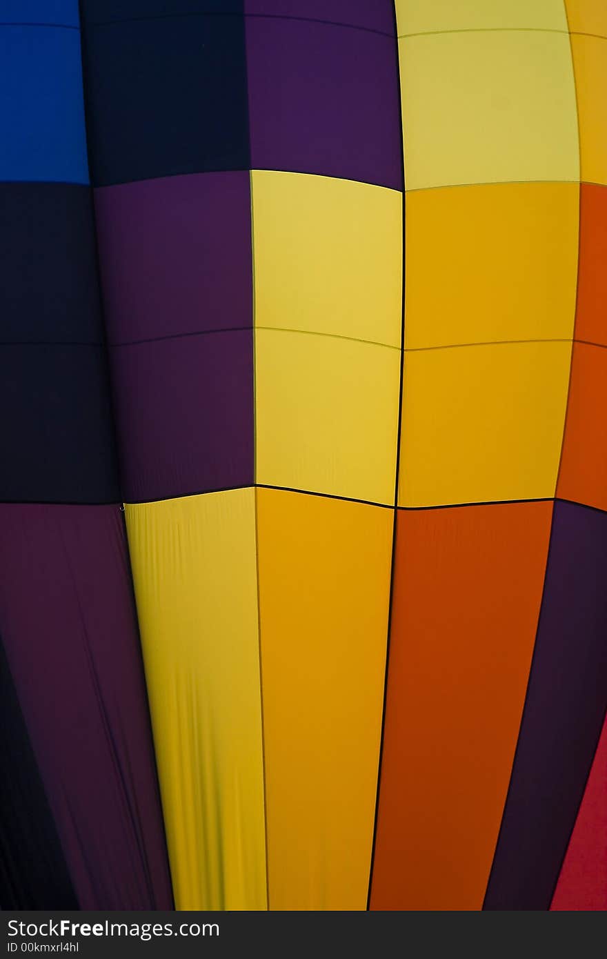 Colorful hot air balloon up close