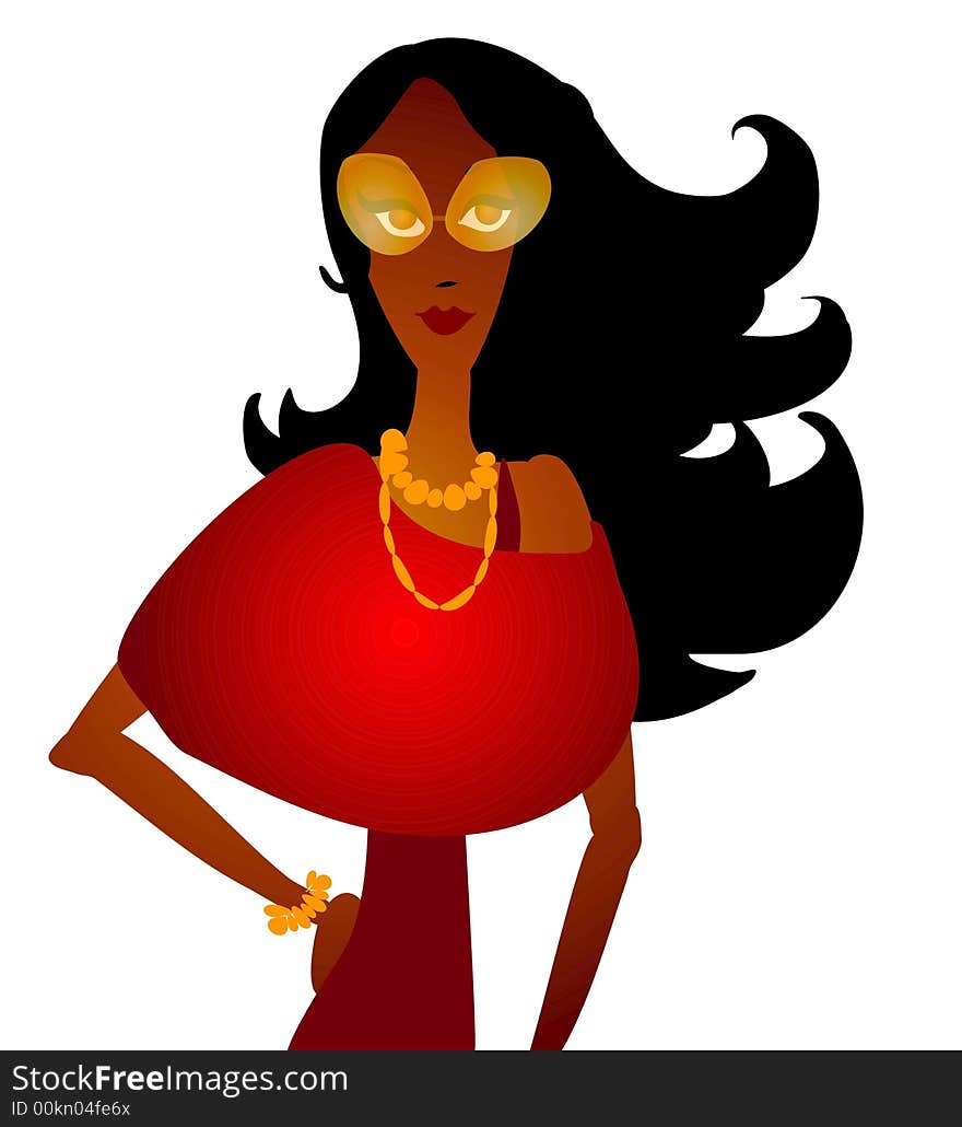 Fall Fashion Woman Clip Art 2